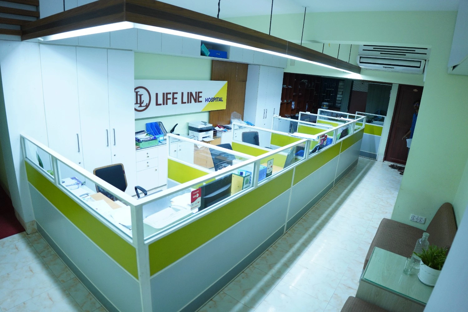 Life Line care line and reception desk